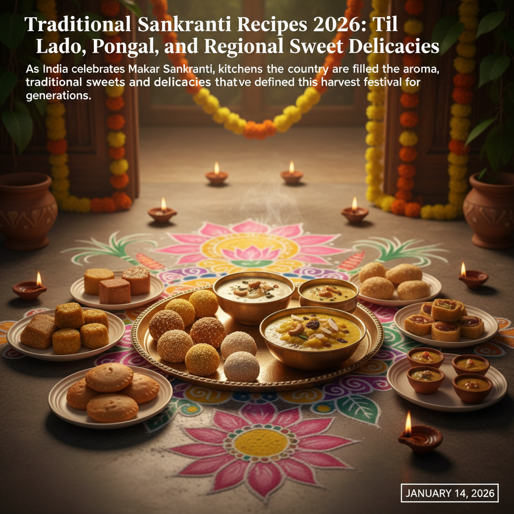 Traditional Sankranti Recipes 2026: Til Ladoo, Pongal, and Regional Sweet Delicacies